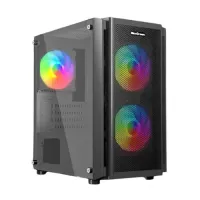MaxGreen 5510-Mesh Mid-Tower ARGB M-ATX Gaming Case With PSU